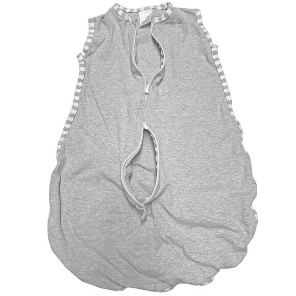 Swaddle Designs zzZipMe Sleep Sack Size S (0-6 Months) Gray Cotton 2-Way Zipper - Picture 3 of 6